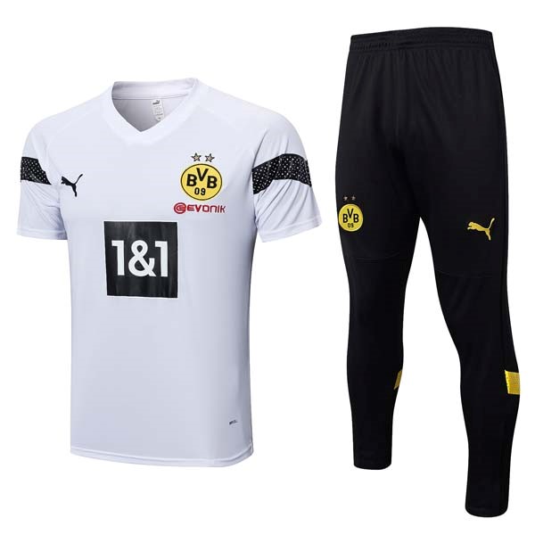 Maglia Borussia Dortmund Set Completo 23/24 Bianco Nero